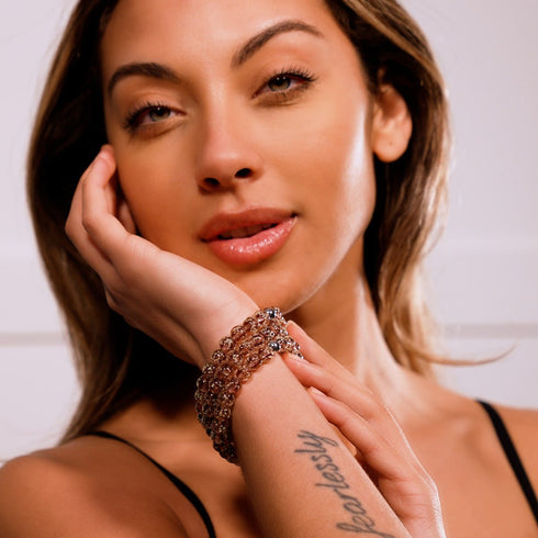 Merlot | .925 Sterling Silver | Firefly Glass Bracelet